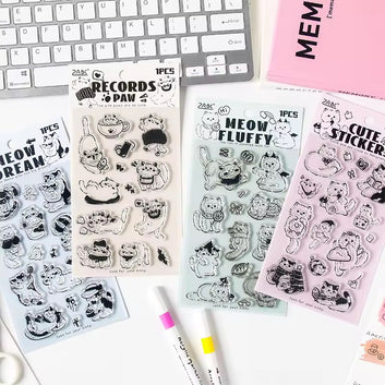 Cat theme series Silicone Stamp set