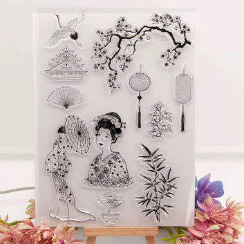 Cherry Blossom Scrapbook Clear Stamps