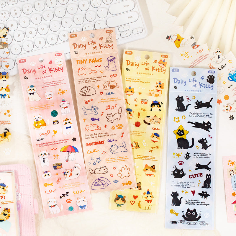 Cute Cat Daily Series sticker sheets
