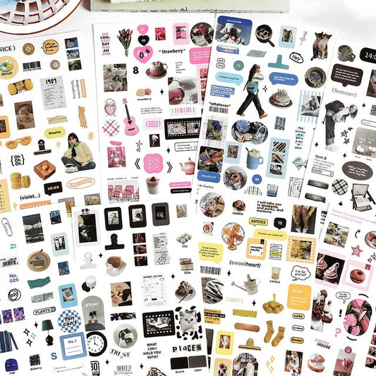 Heart has mountain and sea Series stickers - Journal Carnival