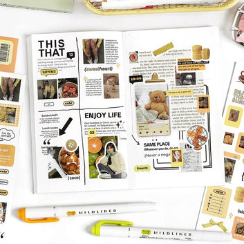 Heart has mountain and sea Series stickers - Journal Carnival