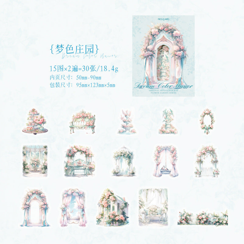 Flower room courtyard series Pet stickers - Journal Carnival