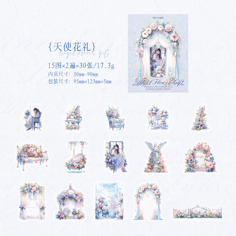 Flower room courtyard series Pet stickers - Journal Carnival