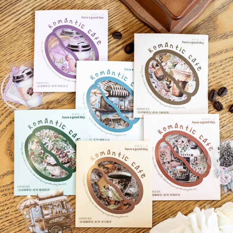 Vintage Coffee Theme Landscape Pet Sticker