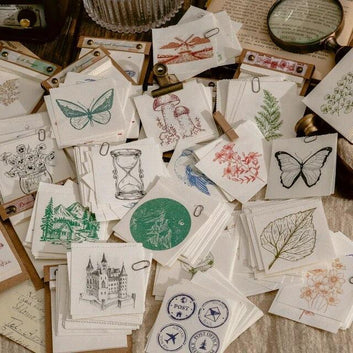 Retro message material paper pad - Journal Carnival