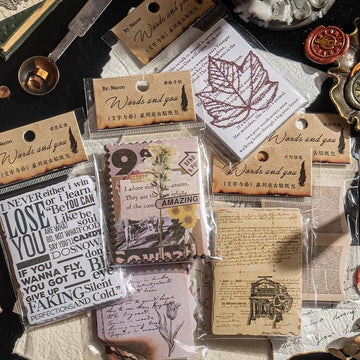 Vintage Old Book Journal Material Washi Sticker - Journal Carnival