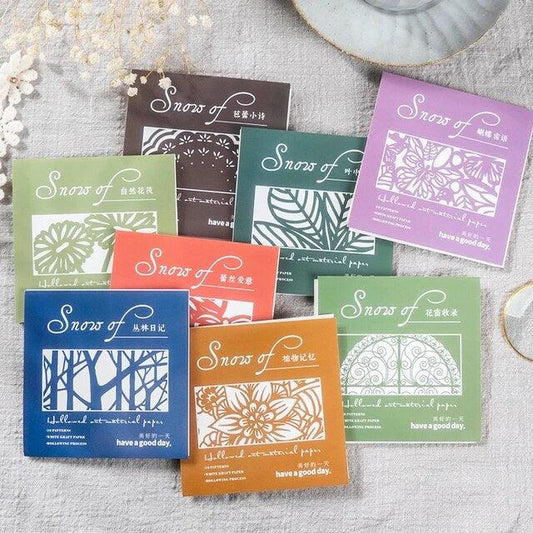 Hollow Lace Folded Card Paper - Journal Carnival