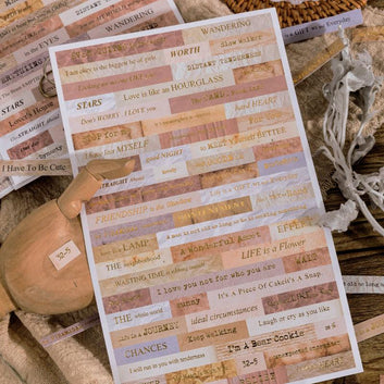 Vintage Hot Stamping quote Sticker - Journal Carnival