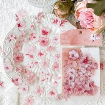 Retro Dense Diary Flower Stickers - Journal Carnival