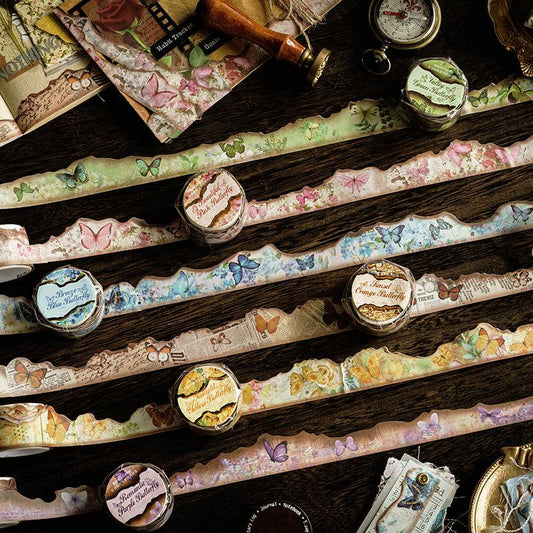 Vintage Burnt Butterfly Washi Tape - Journal Carnival