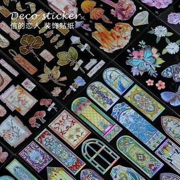 Silver Foil Deco stickers - Journal Carnival