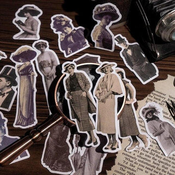 Vintage Retro Character Stickers - Journal Carnival