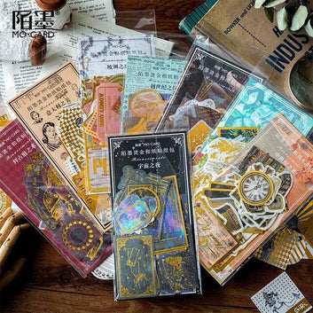 Gold Foil Scrapbook Sticker - Journal Carnival