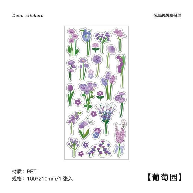 Pet Flower Clear Stickers - Journal Carnival