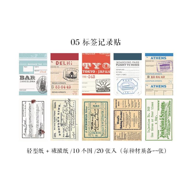 Vintage Traces old time Material Papers - Journal Carnival