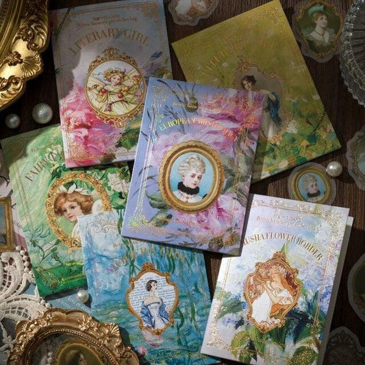 Pretty Lady in Mirror Series Stickers - Journal Carnival