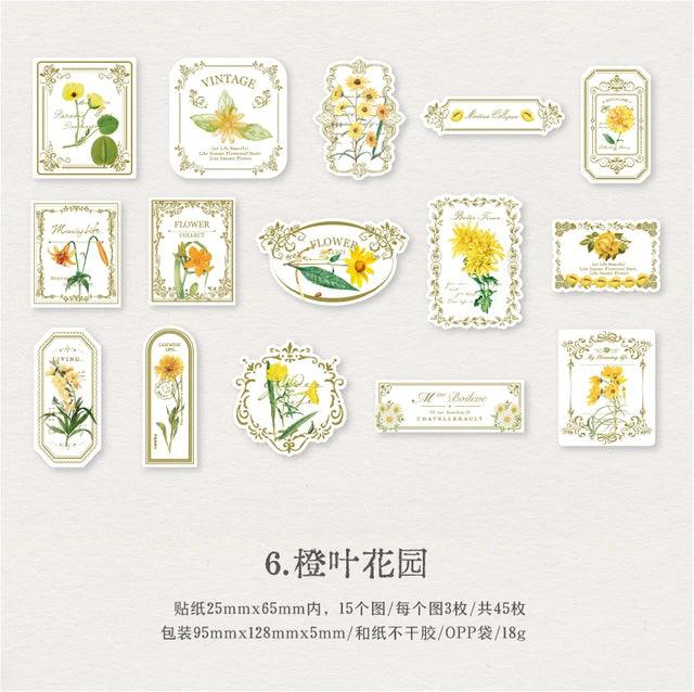 Flower Border Washi Stickers - Journal Carnival