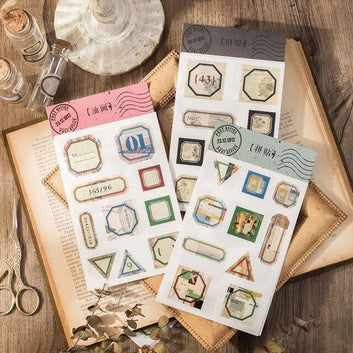 Retro Label Rub-on Stickers - Journal Carnival
