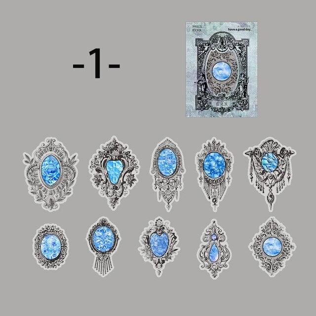 Vintage Art Crystal stickers - Journal Carnival