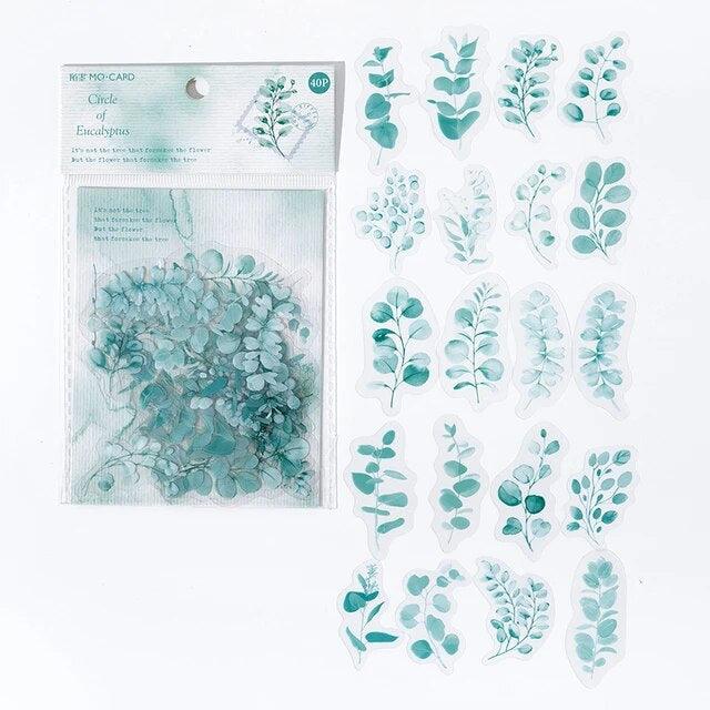 Retro Dense Diary Flower Stickers - Journal Carnival