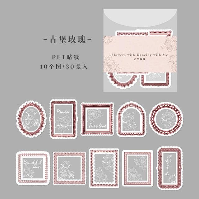 Retro frame style Pet stickers - Journal Carnival