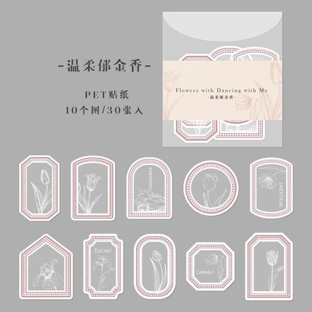 Retro frame style Pet stickers - Journal Carnival