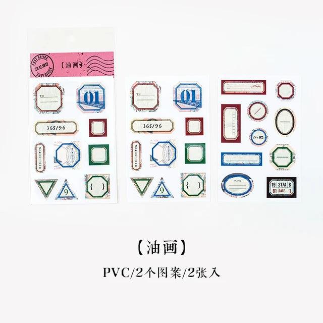 Retro Label Rub-on Stickers - Journal Carnival
