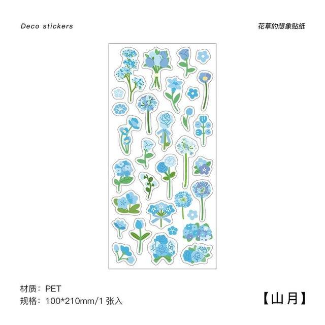 Pet Flower Clear Stickers - Journal Carnival