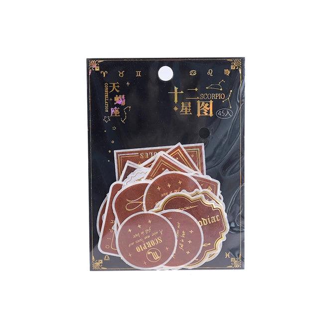 Twelve Constellation Series INS Decorative Sticker - Journal Carnival
