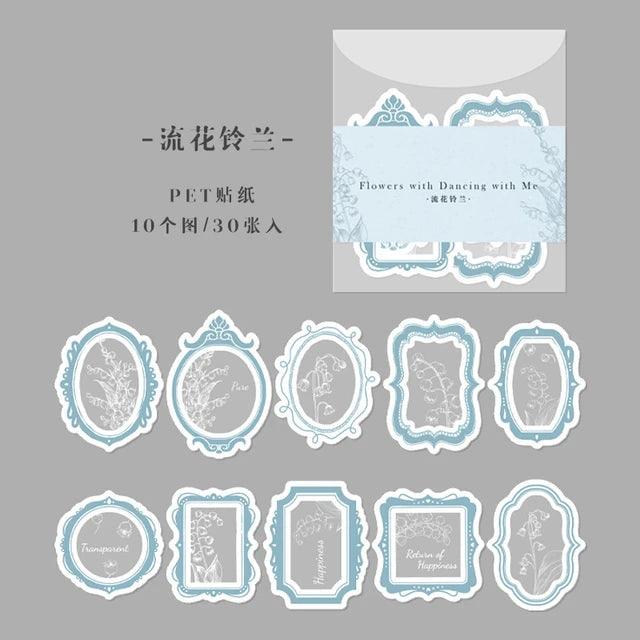 Retro frame style Pet stickers - Journal Carnival