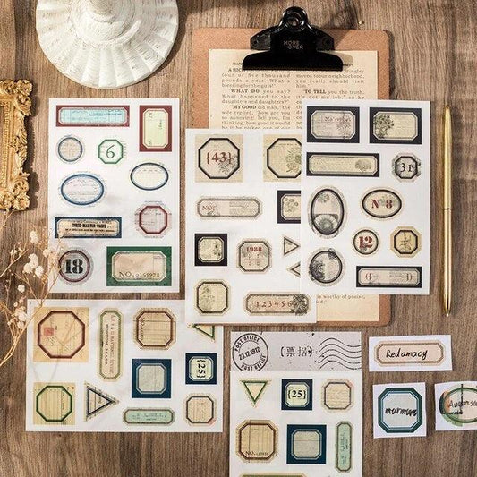 Retro Label Rub-on Stickers - Journal Carnival