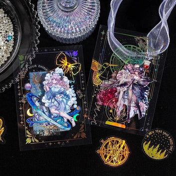 Stars Fall into Dreams Series Hot Stamping Sticker - Journal Carnival