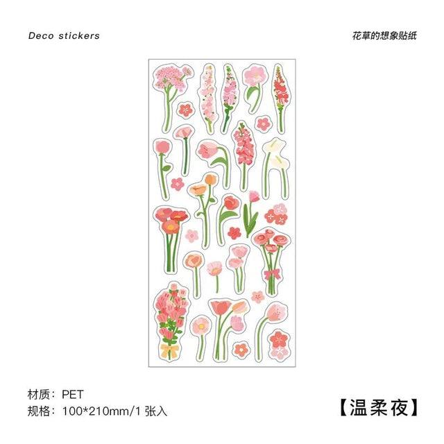 Pet Flower Clear Stickers - Journal Carnival