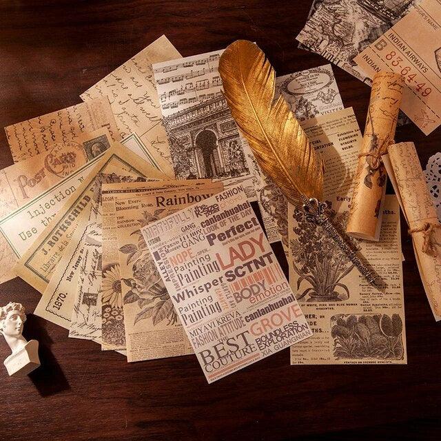 Vintage Traces old time Material Papers - Journal Carnival