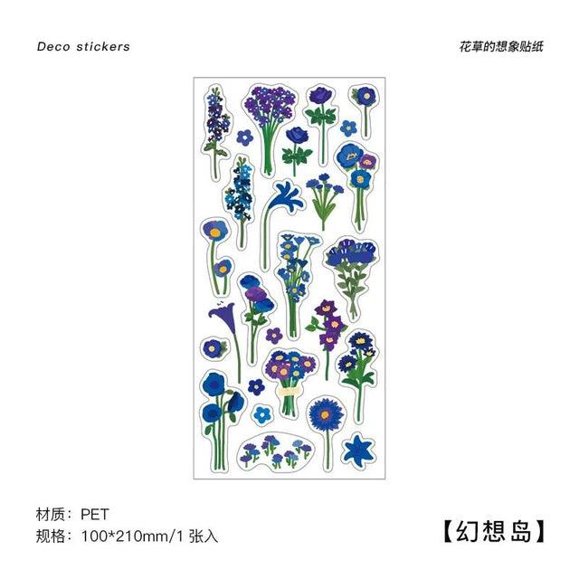 Pet Flower Clear Stickers - Journal Carnival