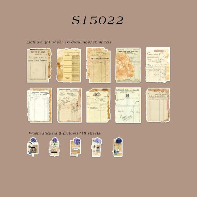 Vintage Flower Stickers Pack - Journal Carnival