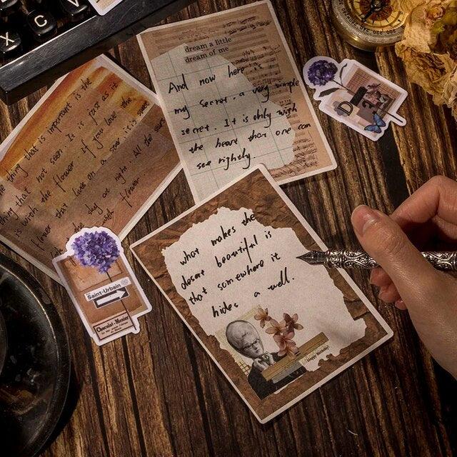 Vintage Flower Stickers Pack - Journal Carnival