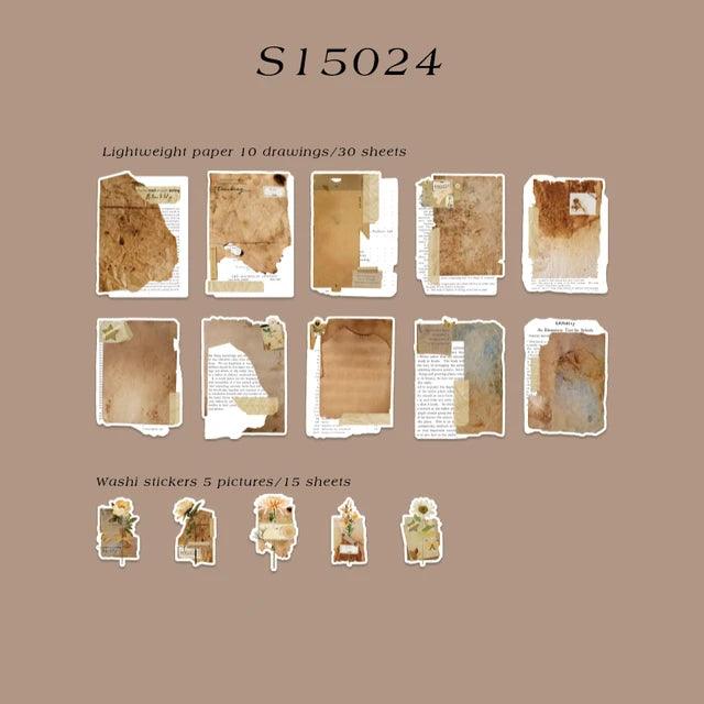 Vintage Flower Stickers Pack - Journal Carnival