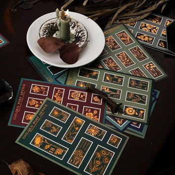 Hot Stamping Bronzed Material Stickers - Journal Carnival