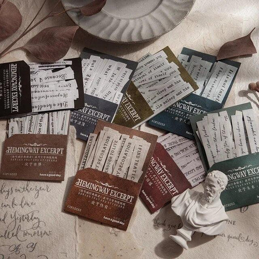 English phrases Label Hand Account Stickers - Journal Carnival