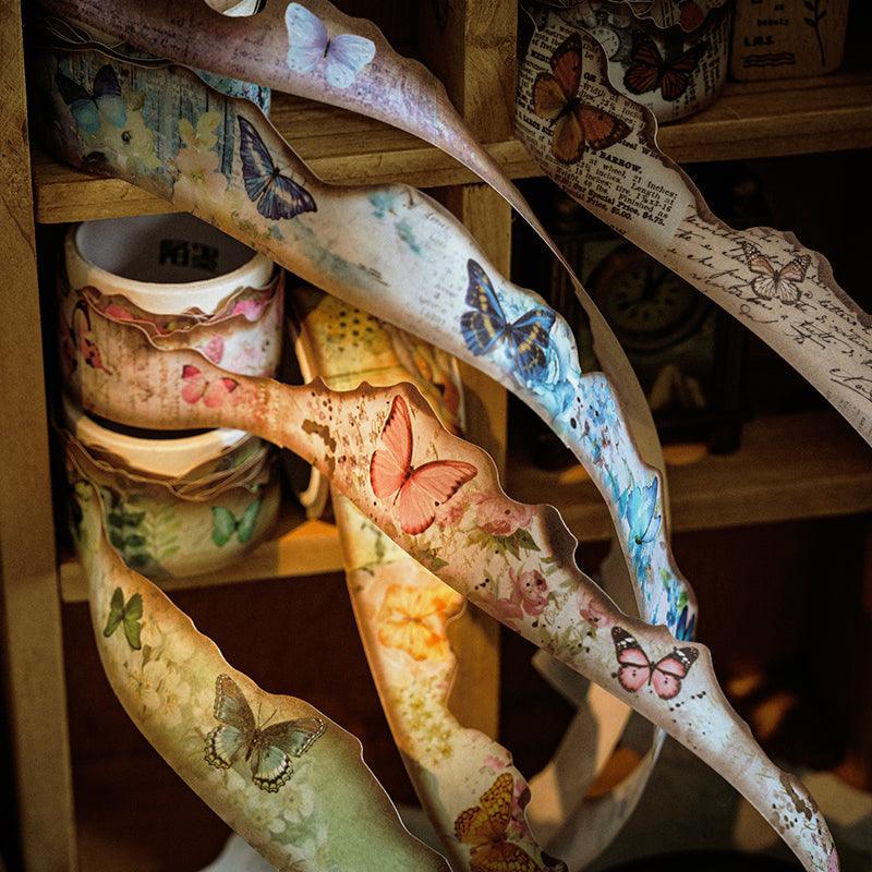 Vintage Burnt Butterfly Washi Tape - Journal Carnival
