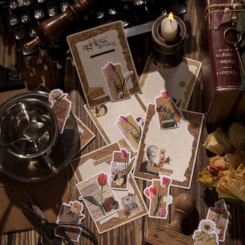 Vintage Flower Stickers Pack - Journal Carnival