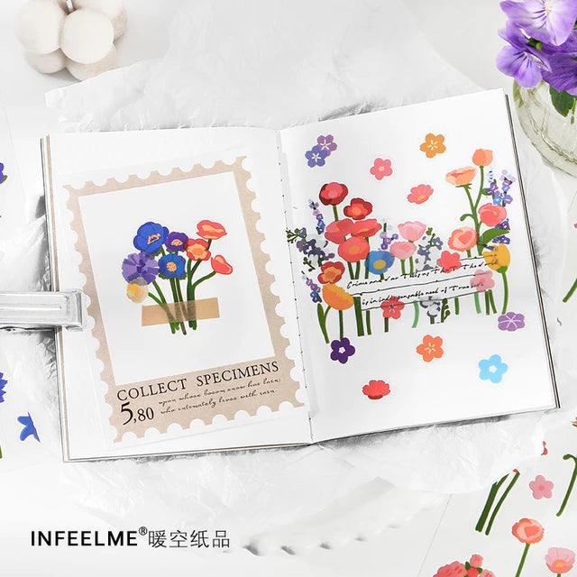 Pet Flower Clear Stickers - Journal Carnival