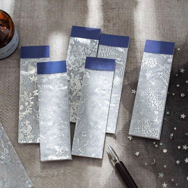 Hot Silver Foiled Memo Paper - Journal Carnival