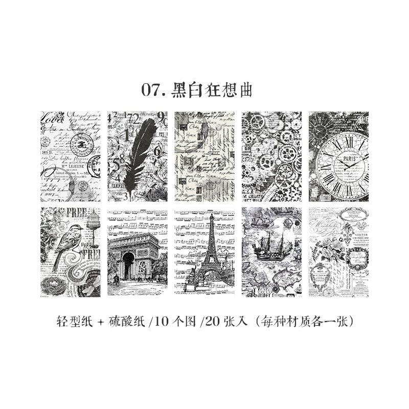 Vintage Traces old time Material Papers - Journal Carnival