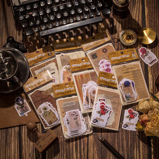 Vintage Flower Stickers Pack - Journal Carnival