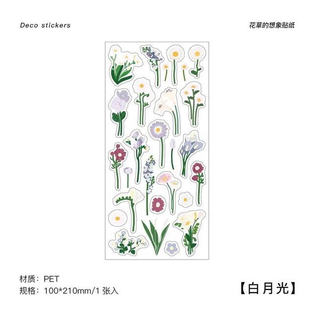 Pet Flower Clear Stickers - Journal Carnival