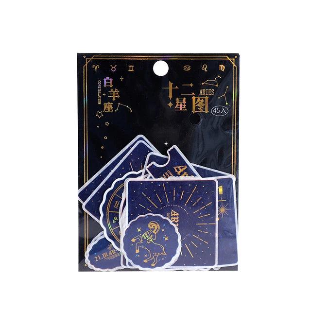 Twelve Constellation Series INS Decorative Sticker - Journal Carnival