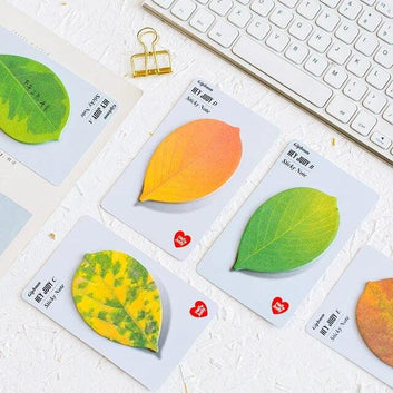 Leaf Shape Sticky Notes - Journal Carnival