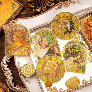 Gilded Pet Girl Stickers - Journal Carnival